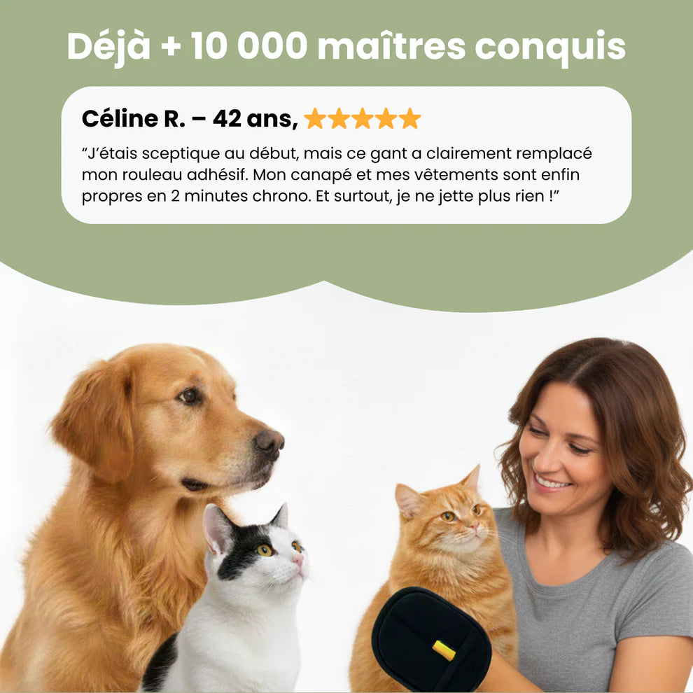 Tharion™ – Gant Anti-Poils Réutilisable & Écologique